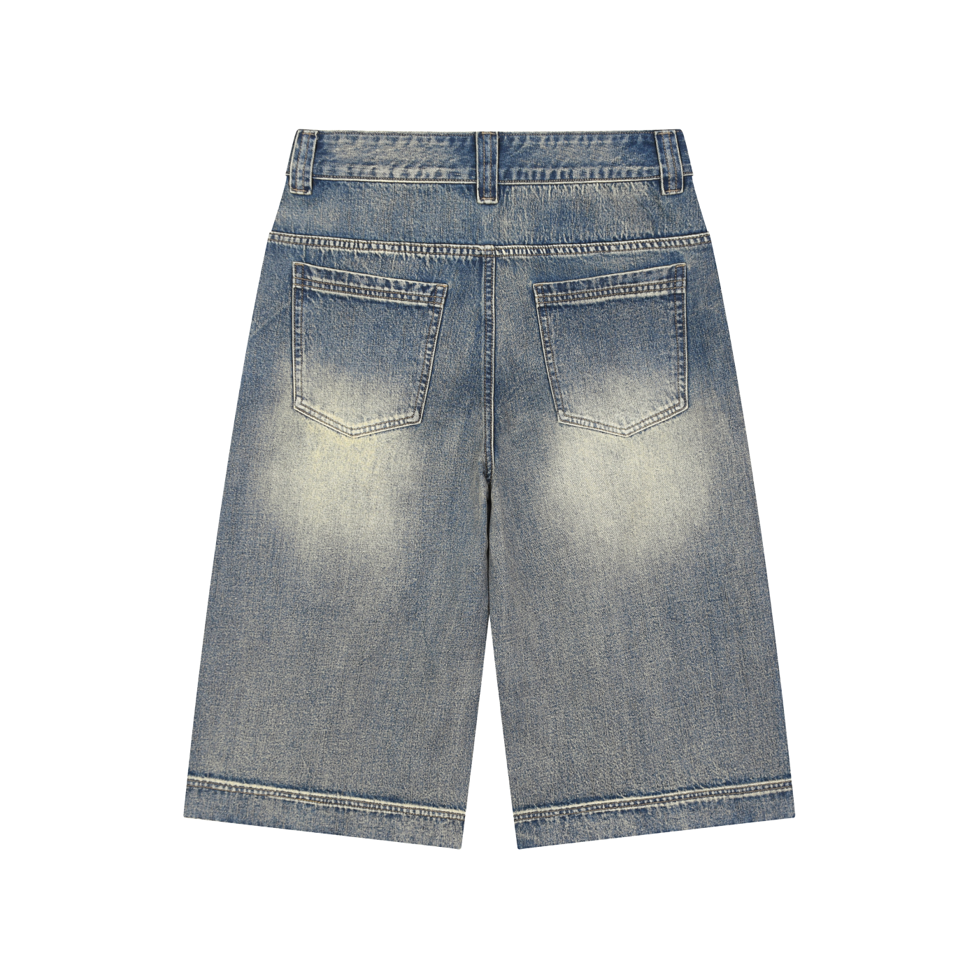 Pnk smiley Vintage Wash Denim Shorts