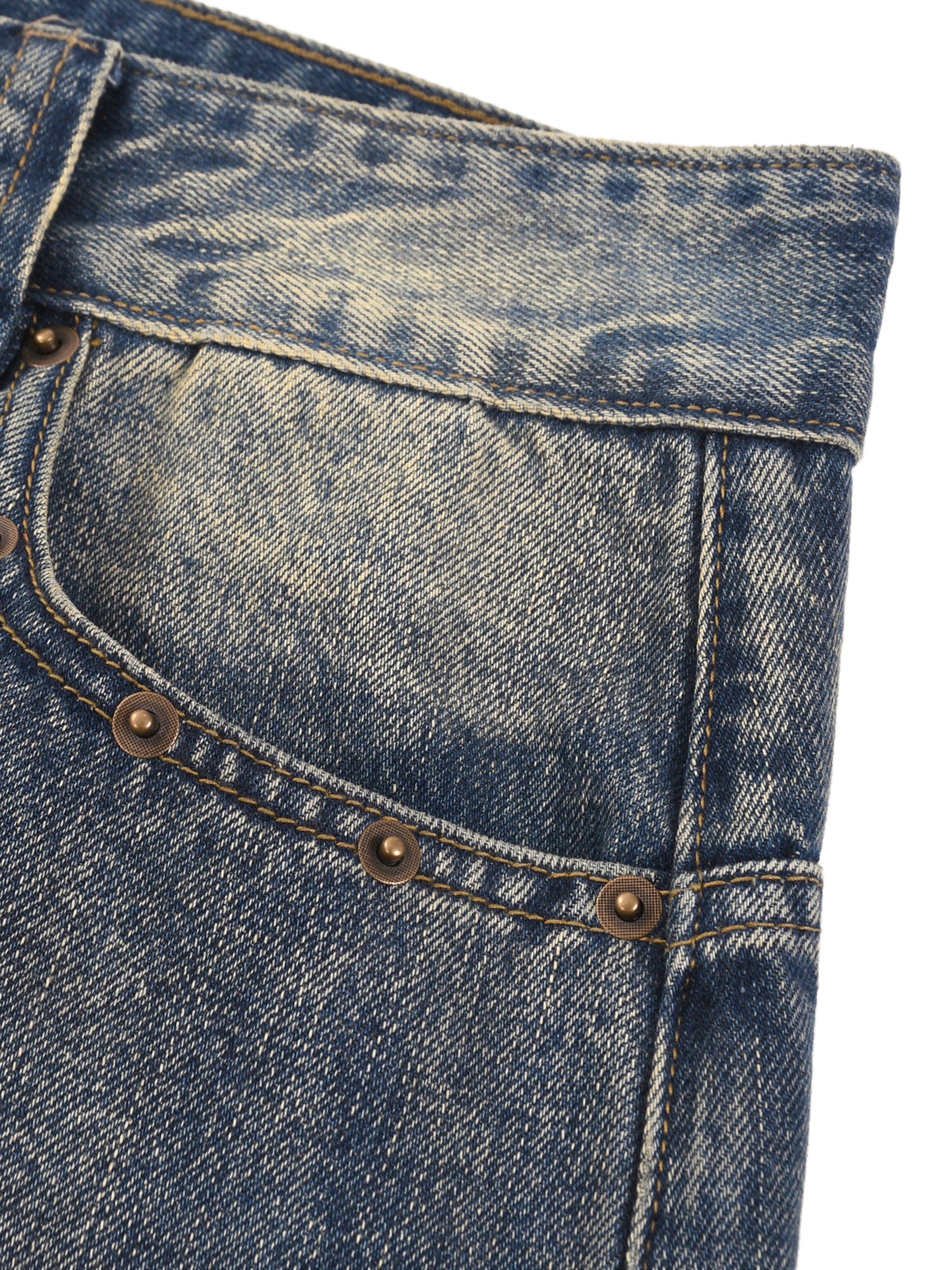 Pnk smiley Vintage Wash Denim Shorts